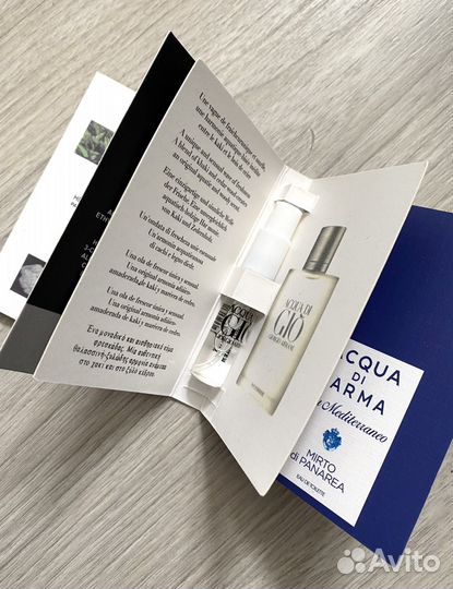 Пробники парфюм bvlgari, armani, acqua di parma