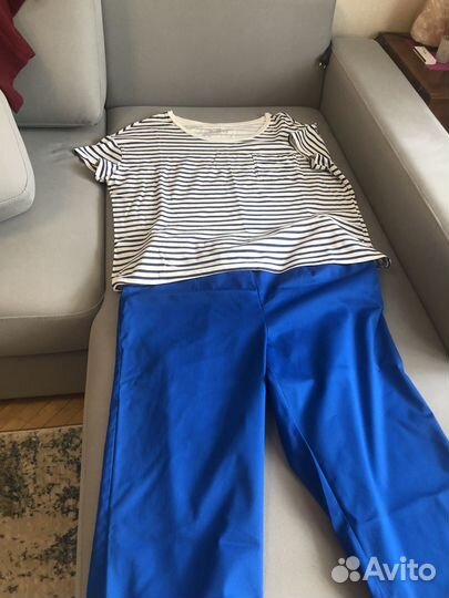 Бриджи 52-54 р футболка в подарок