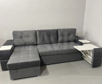 Угловой диван Нью Йорк со столом и ящиками