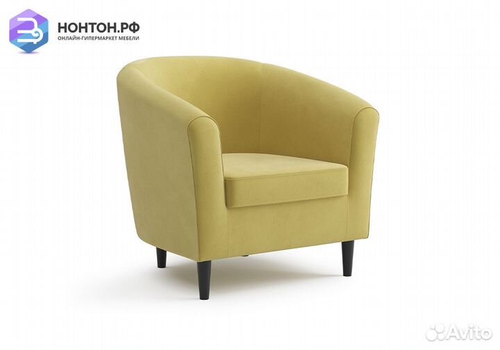 Кресло Вета велюр желтый