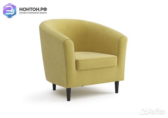 Кресло Вета велюр желтый