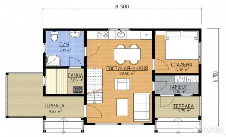 Проект компактного дома «Барри»