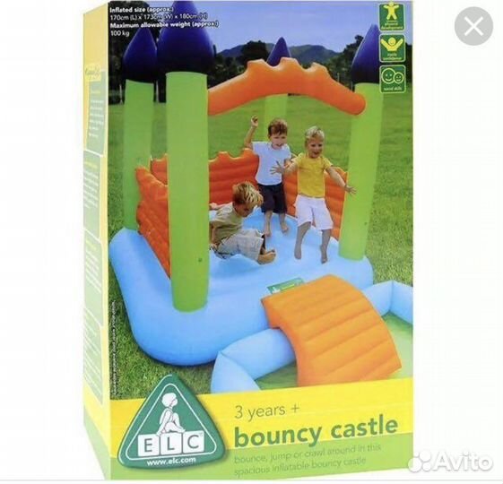 Батут Замок с мини-бассейном elc