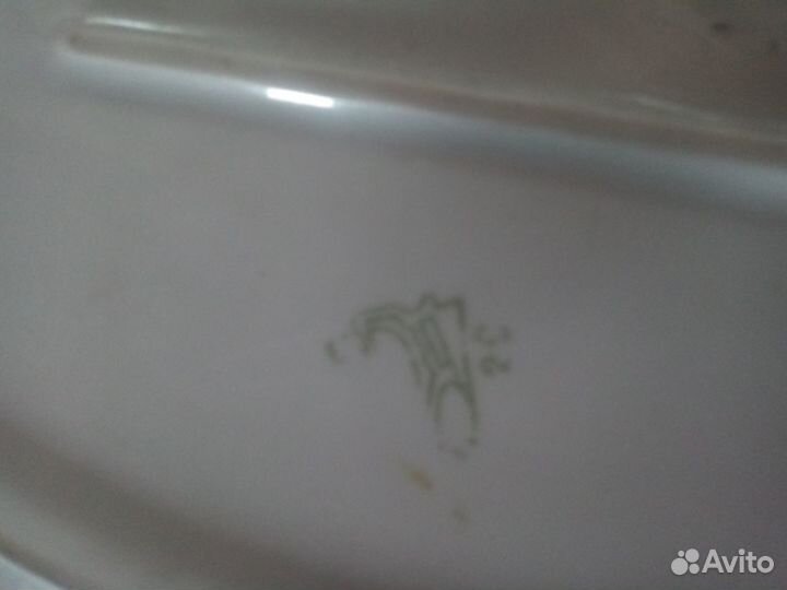 Блюдо овальное богдановичский фарфоровый завод