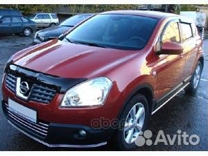 Дефлектор капота с логотипом черный для Nissan