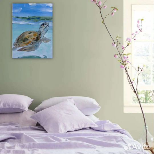 Картина маслом на холсте Черепаха