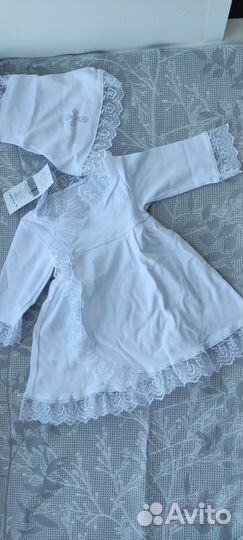 Крестильный набор с косынкой новый рост 74