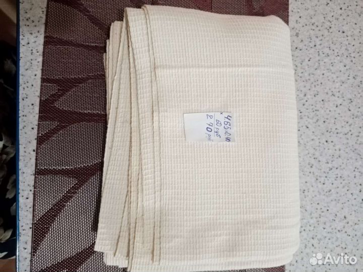 Вафельное полотно ссср, метражное. 3 отреза