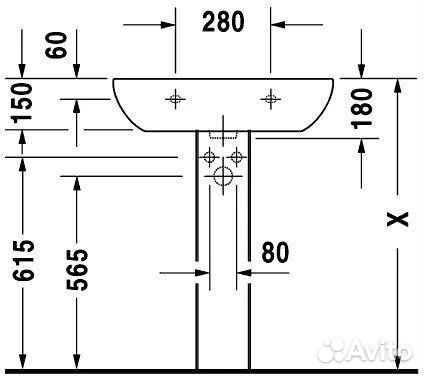Пьедестал Duravit D-Code 08632700002