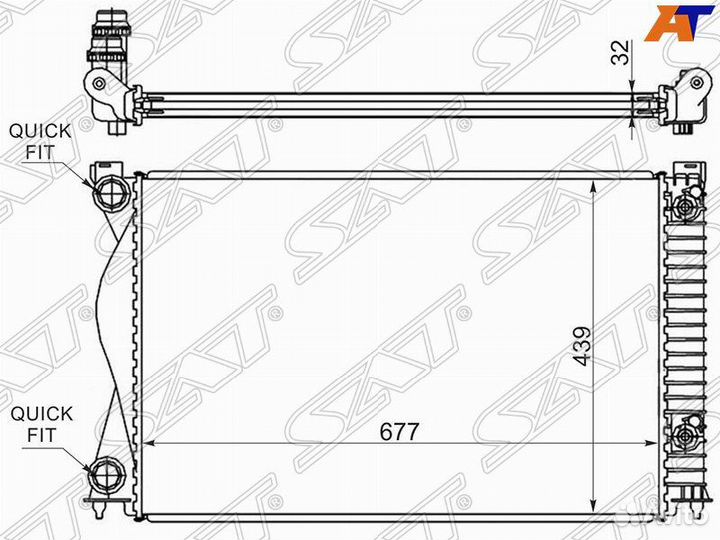 Радиатор audi A6/S6 2.0T/2.0TD 04