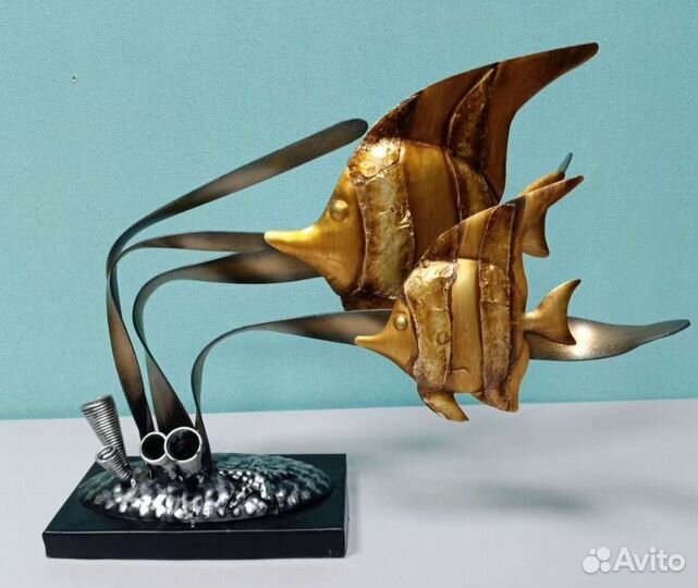 Сувенир настольный Рыбы морские