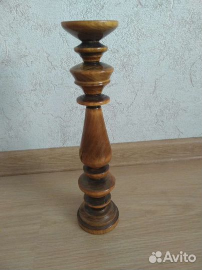 Подсвечник из дерева, ручная работа,винтаж
