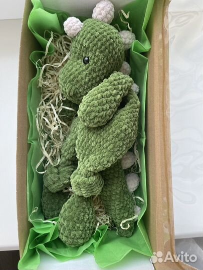 Комфортер Динозавр игрушка вязаная