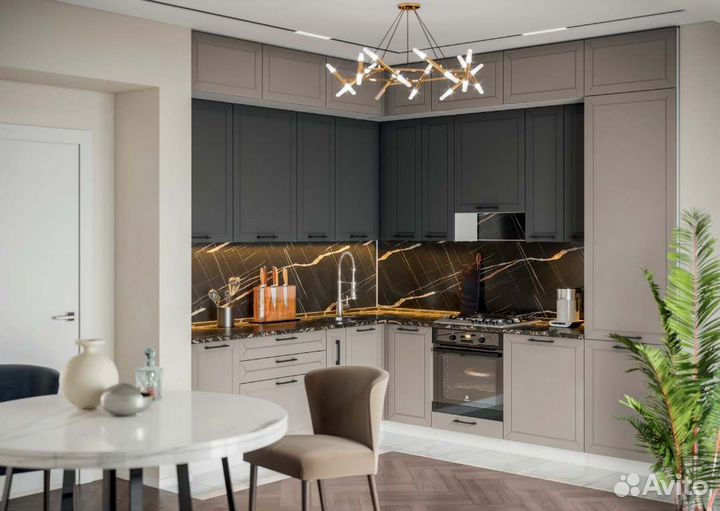 Кухня под размер мдф модульная ikea-стиль