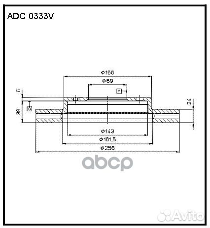 Диск тормозной перед ADC0333V allied nippon