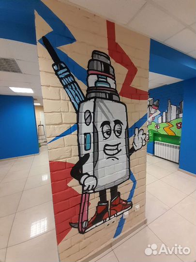 Граффити, роспись стен,художник