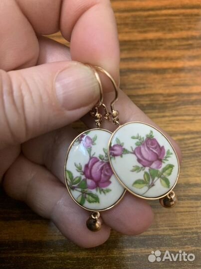 Золотые серьги 583 пробы