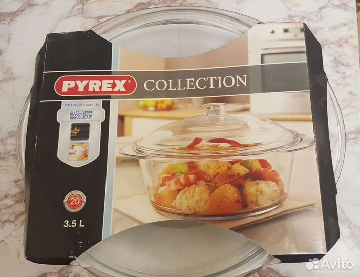 Кастрюля стеклянная новая, 3,5л. Франция