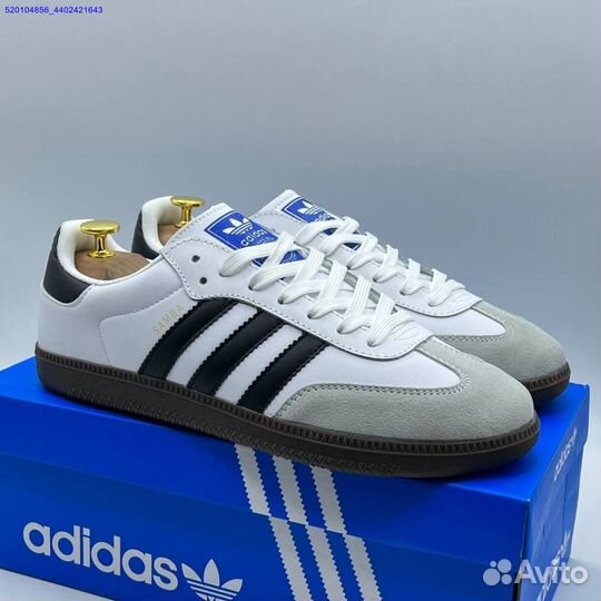 Кроссовки Adidas Samba White/Black (Арт.19121)