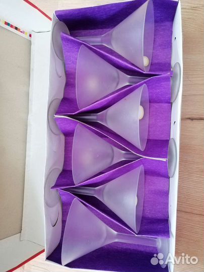 Бокалы хрусталь стекло для мартини, коктейлей