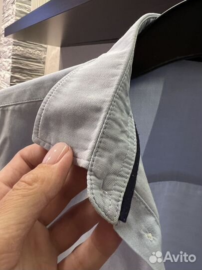 Рубашка школьная голубая