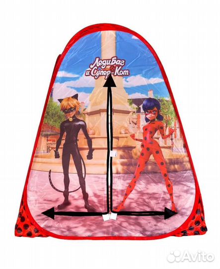 Палатка детская игровой домик для ребенка Леди Баг