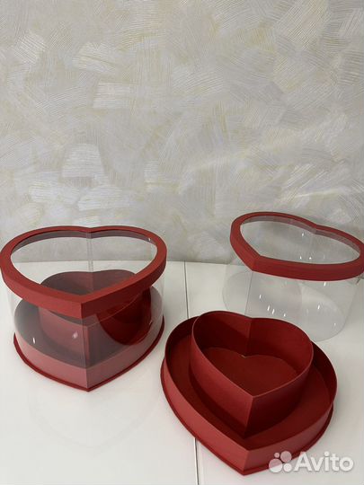 Коробка сердце аквариум,шляпная коробка