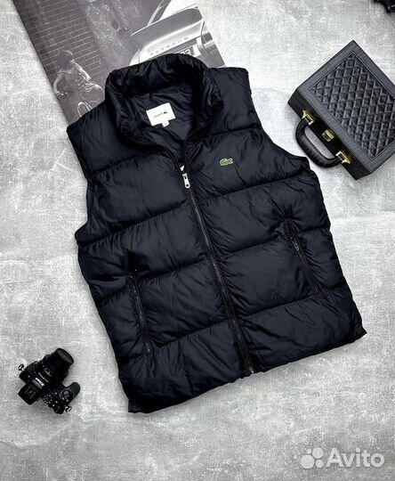 Безрукавка lacoste черная и синяя от 48 до 56