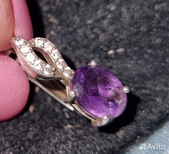 Серьга серебро