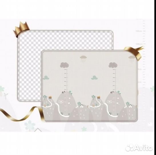 Детский коврик для ползания мягкий