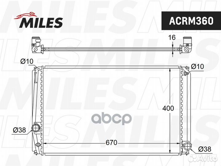 Радиатор toyota RAV 4 2.0 06- acrm360 Miles