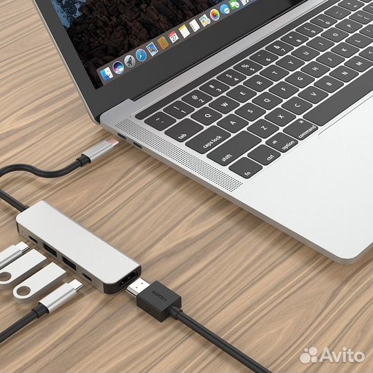 USB Хаб Type-C 5в1 на MacBook brоnka