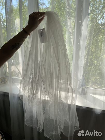 Свадебная фата новая