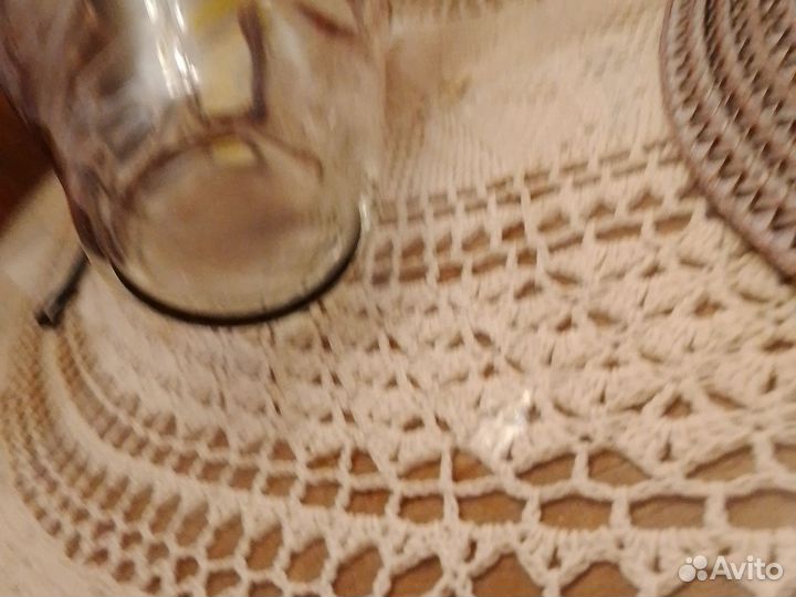 Ваза цветное гутное стекло Победа