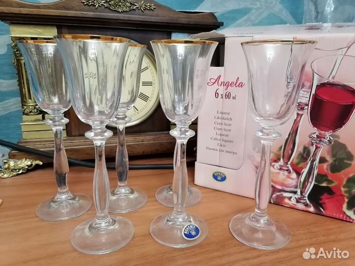 Рюмки богемское стекло