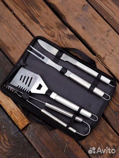 Набор инструментов Эльбрус 4шт (щипцы, лопатка, ви