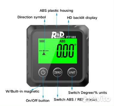 Цифровой измеритель уровня наклона R&D PT180
