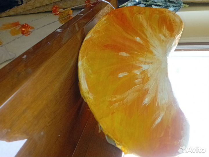 Картонный мандарин, объёмный, большой