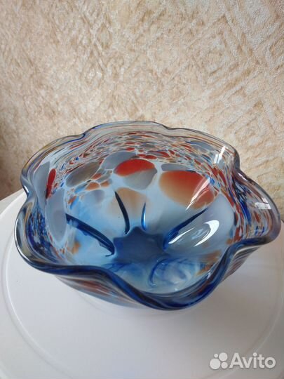 Ваза цветное стекло СССР