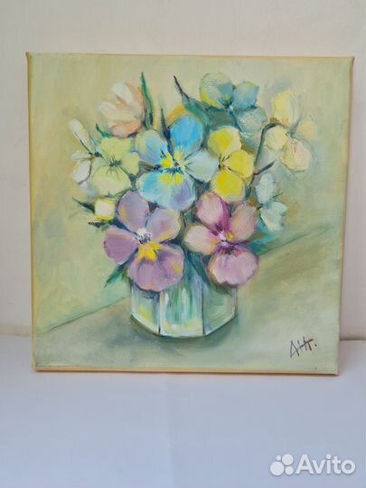 Интерьерная картина маслом Цветы букет