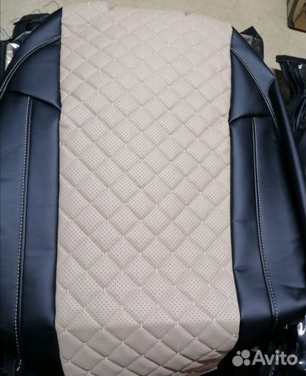 Чехлы на Весту франт бежевый