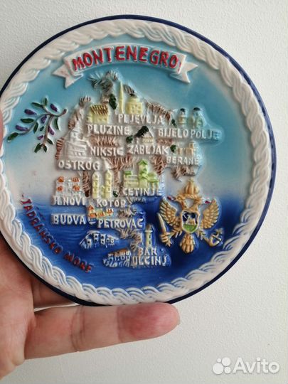 Сувенирная Тарелка Черногория, настенная