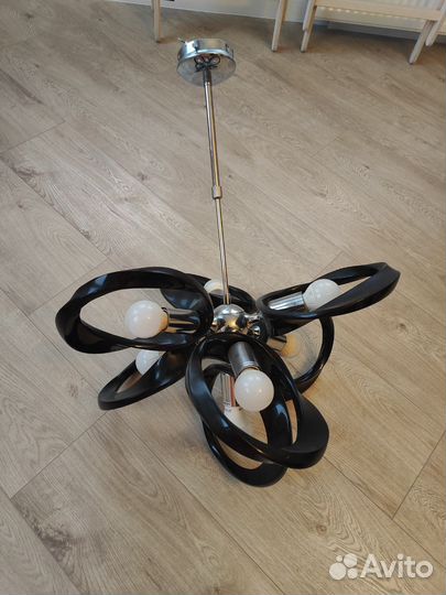 Люстра потолочная бу черная