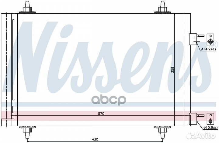 94758 Конденсер citroen C4 / peugeot 307 1.4/1
