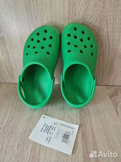 Сабо crocs c12 зелёные оригинал