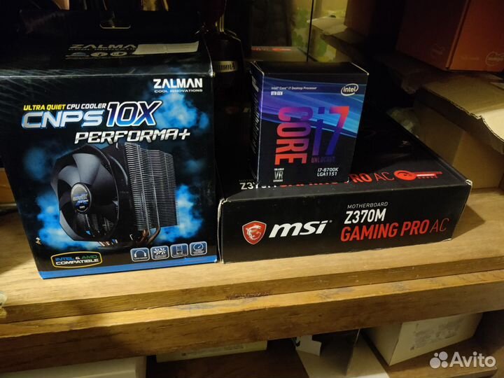 Комплект процессор i7 8700k + MSI Z370m Gaming Pro