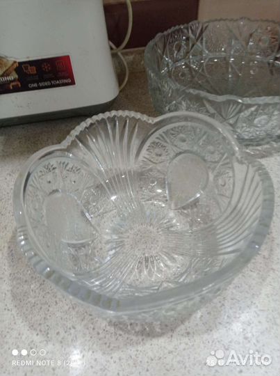 Ваза для фруктов хрусталь