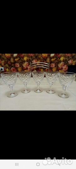 Рюмки,стаканчики,хрусталь,красное стекло.ссср
