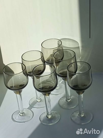 Набор Рюмки Цветное стекло СССР Винтаж 50 мл