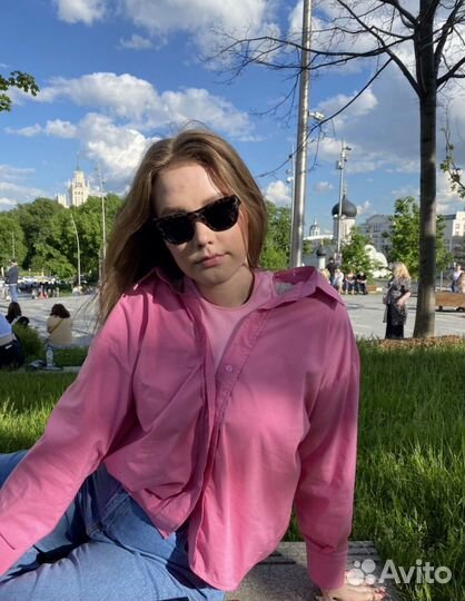 Рубашка розовая с майкой